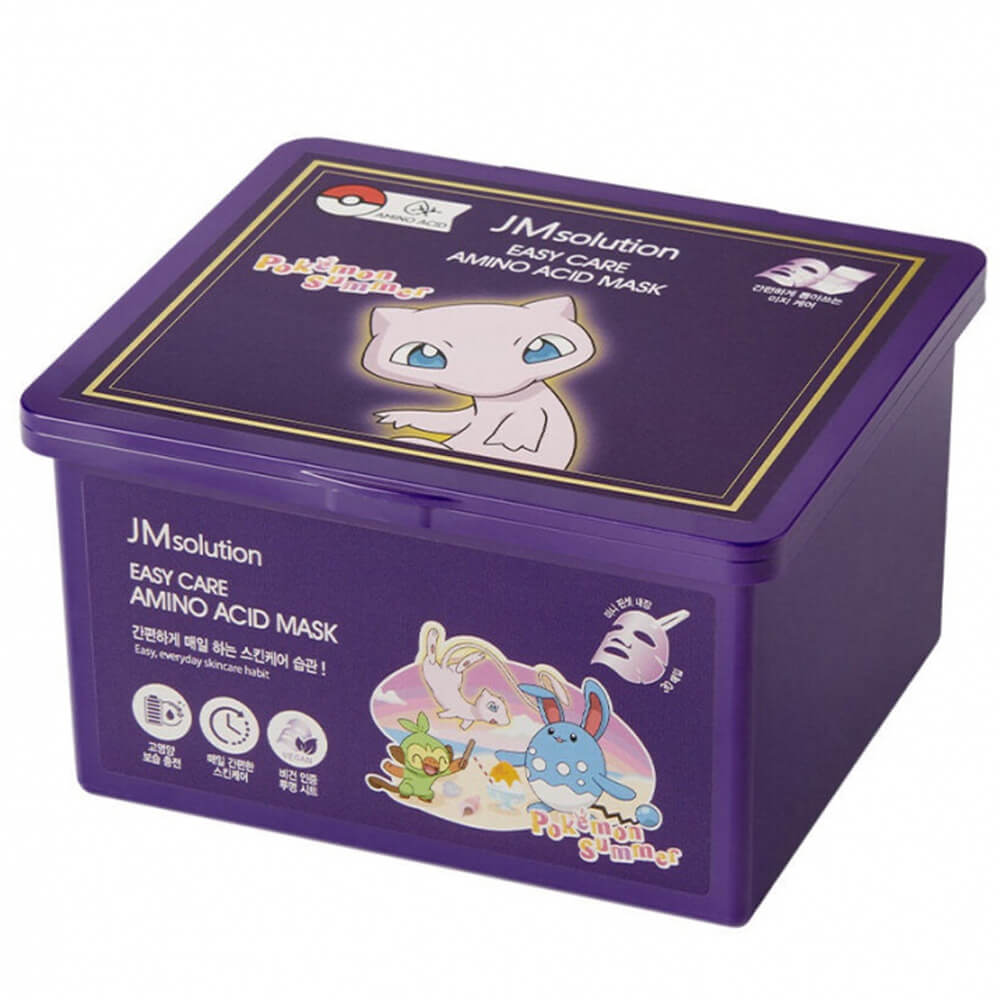 Набор тканевых масок с аминокислотами JMsolution Easy Care Amino Acid Mask Pokemon Summer Набор тканевых масок с аминокислотами JMsolution Easy Care Amino Acid Mask Pokemon Summer
