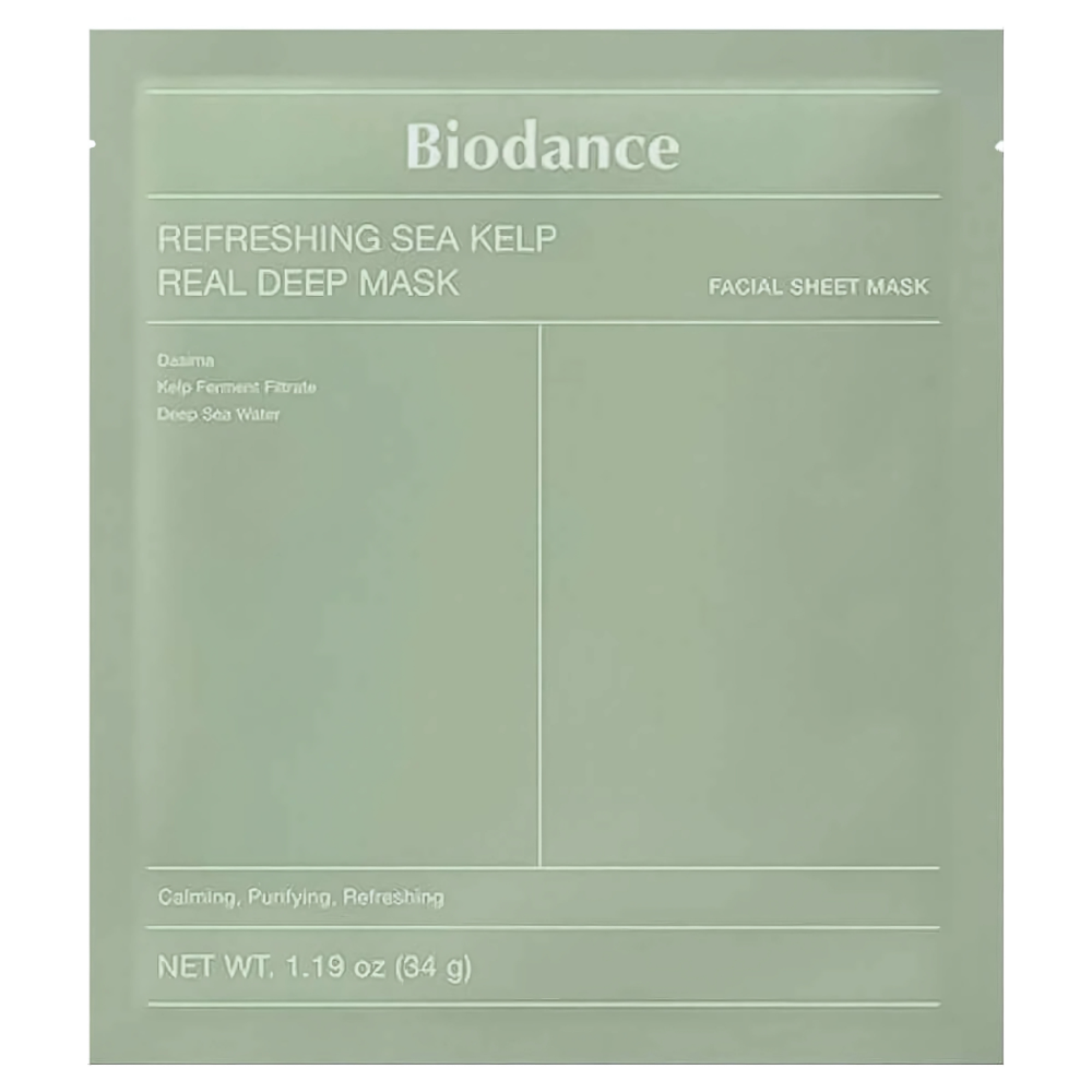 Успокаивающая гидрогелевая маска с водорослями Biodance Refreshing Sea Kelp Real Deep Mask