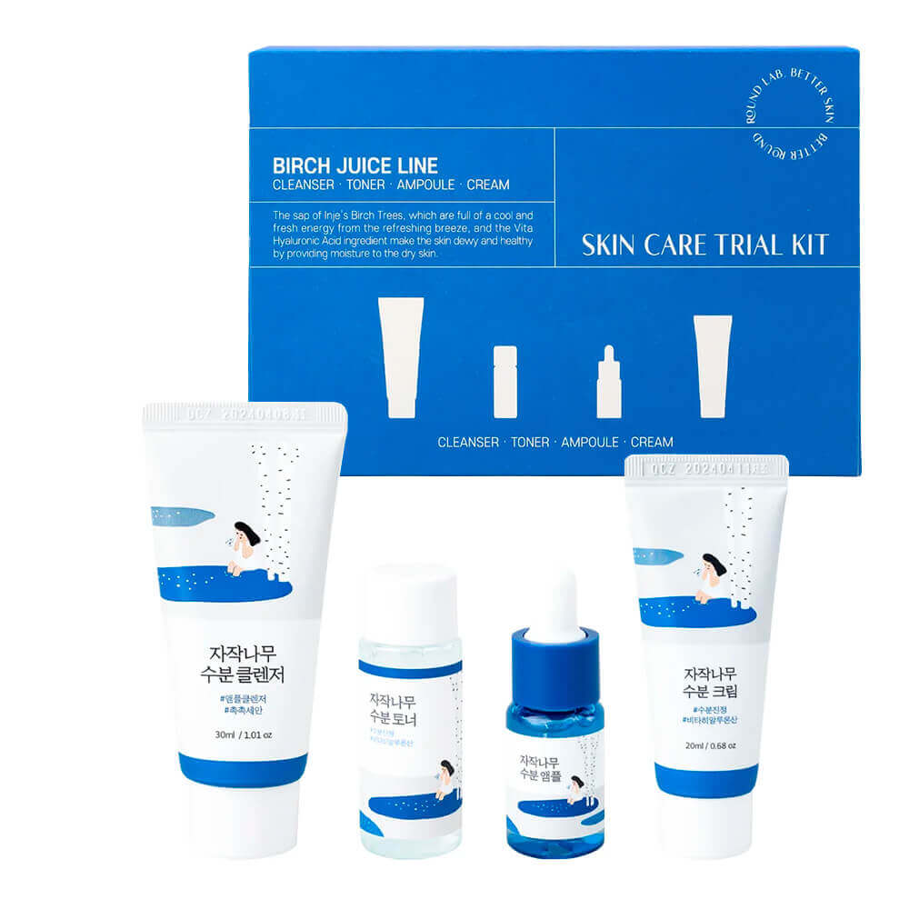 Набор средств с берёзовым соком Round Lab Birch Juice Trial Kit