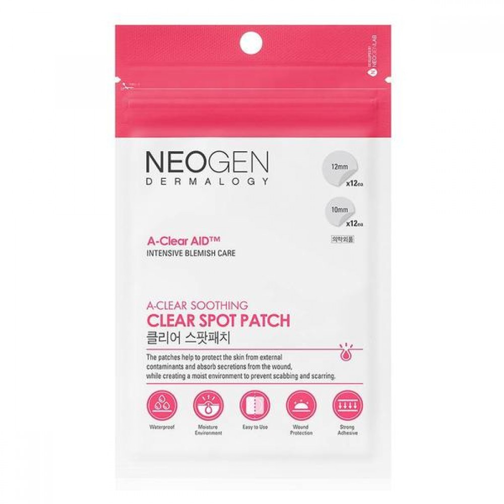 Патчи против воспалений Neogen A-CLEAR Soothing Clear Spot Patch 24шт