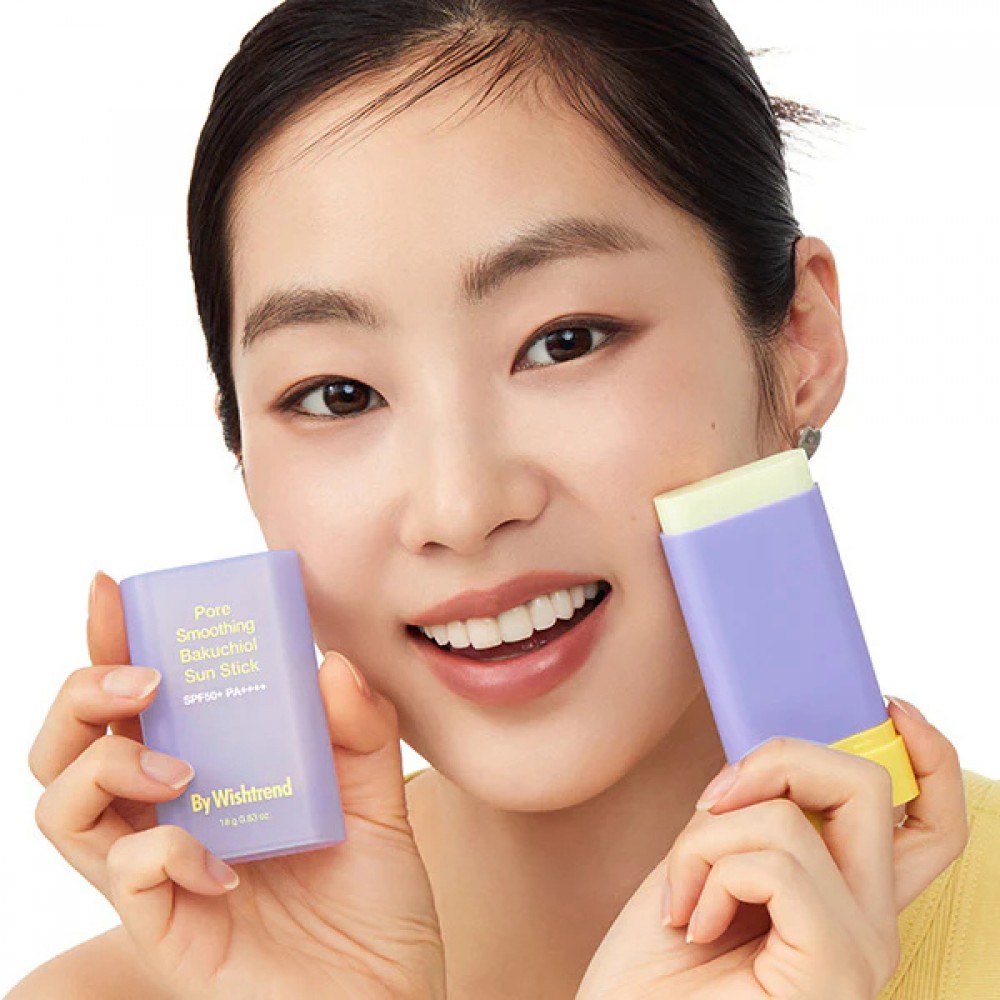 Солнцезащитный стик с бакучиолом By Wishtrend Pore Smoothing Bakuchiol Sun Stick SPF50+ PA++++