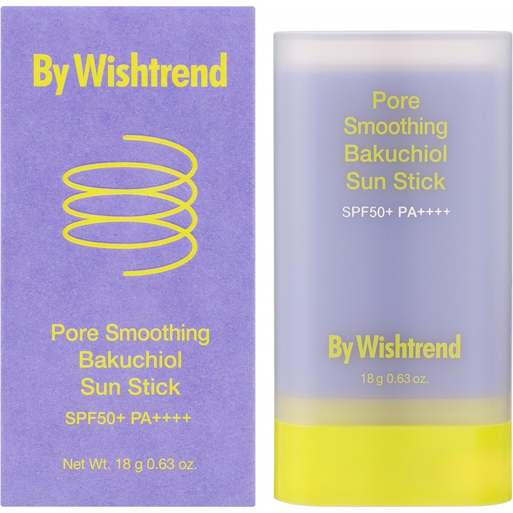Солнцезащитный стик с бакучиолом By Wishtrend Pore Smoothing Bakuchiol Sun Stick SPF50+ PA++++