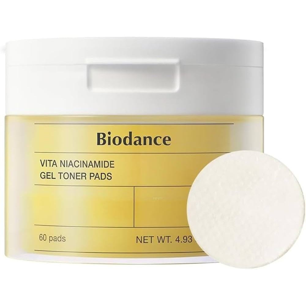 Осветляющие пэды с ниацинамидом для сияния кожи Biodance Vita Niacinamide Gel Toner Pad 60 шт