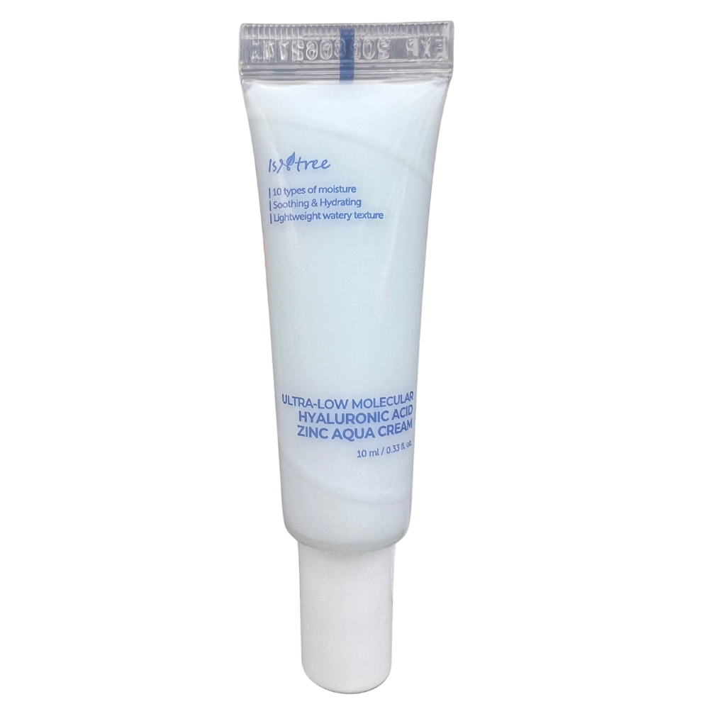 Увлажняющий аква-крем для сужения пор IsNtree Ultra-low Molecular Hyaluronic Acid Zinc Aqua Cream 10мл