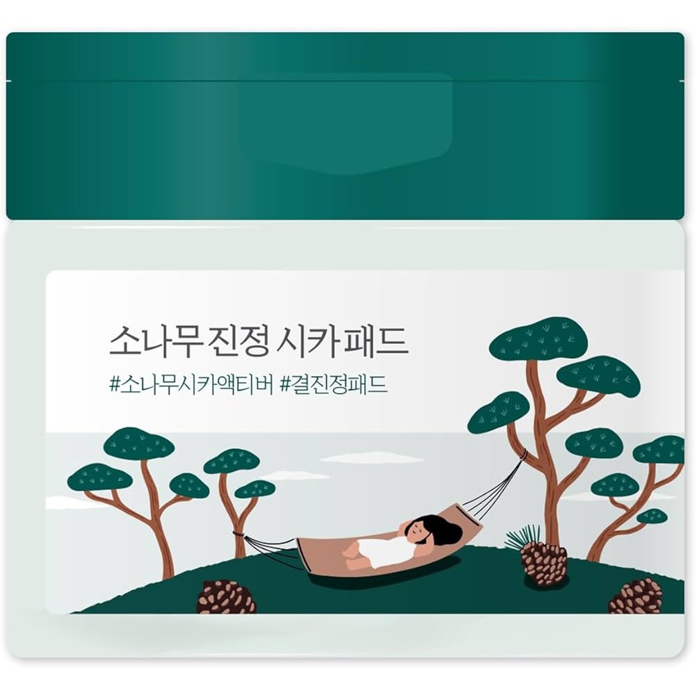 Пэды с экстрактами сосны и центеллы для проблемной кожи Round Lab Pine Calming Cica Pad 50шт