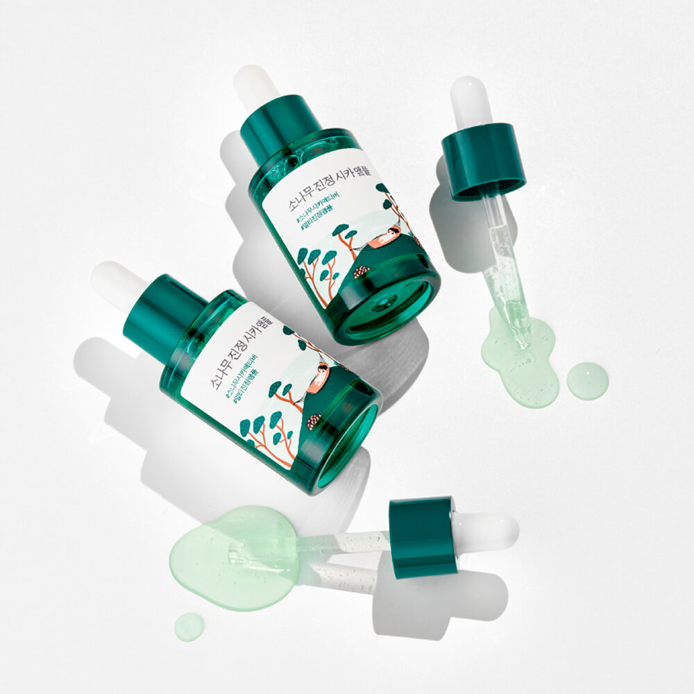 Ампула с экстрактами сосны и центеллы для проблемной кожи Round Lab Pine Calming Cica Ampoule 30мл