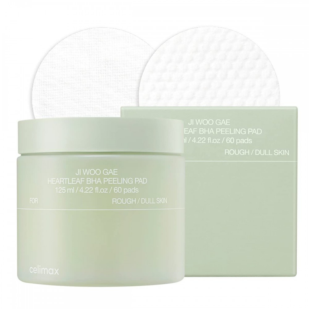 Пилинг-пэды с BHA-кислотой Celimax Ji Woo Gae Heartleaf BHA Peelind Pad 60шт Пилинг-пэды с BHA-кислотой Celimax Ji Woo Gae Heartleaf BHA Peelind Pad 60шт