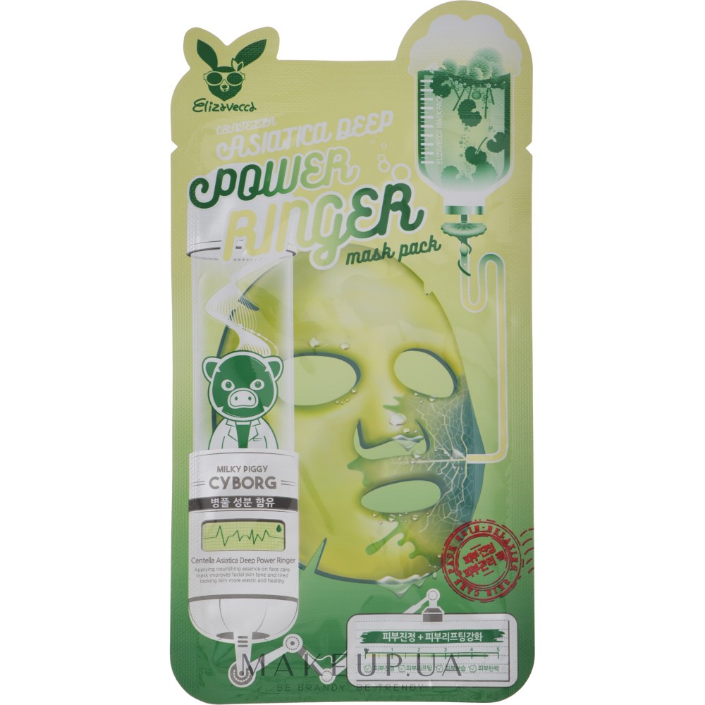 Тканевая маска с экстрактом центеллы Elizavecca Centella Asiatica Deep Power Ringer Mask Pack