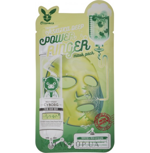 Тканевая маска с экстрактом центеллы Elizavecca Centella Asiatica Deep Power Ringer Mask Pack