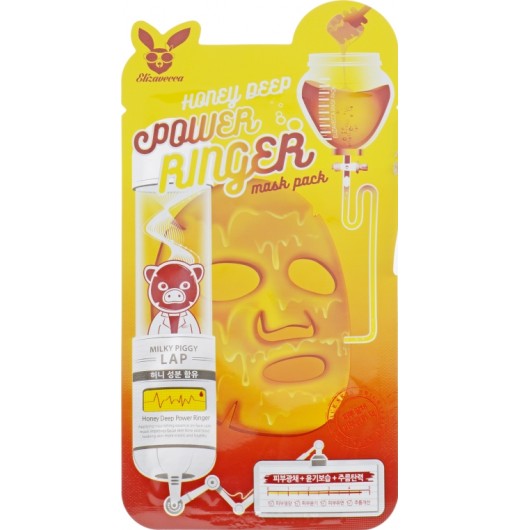 Тканевая маска с экстрактом мёда Elizavecca Honey Deep Power Ringer Mask Pack