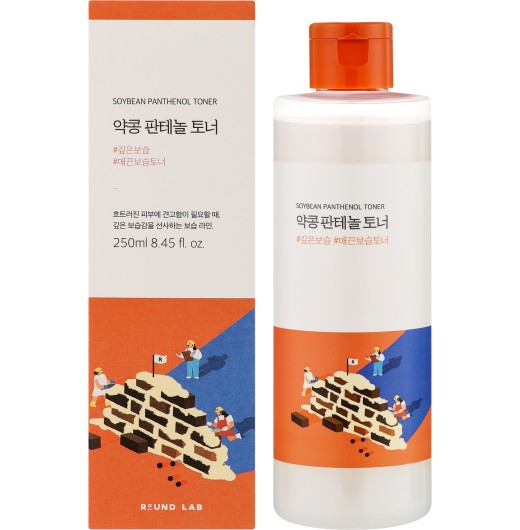 Барьерный тонер с чёрной соей и пантенолом Round Lab Soybean Panthenol Toner 250мл