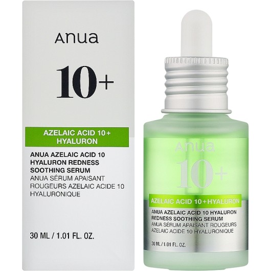 Успокаивающая сыворотка с азелаиновой кислотой Anua Azelaic Acid 10 Hyaluron Redness Soothing Serum