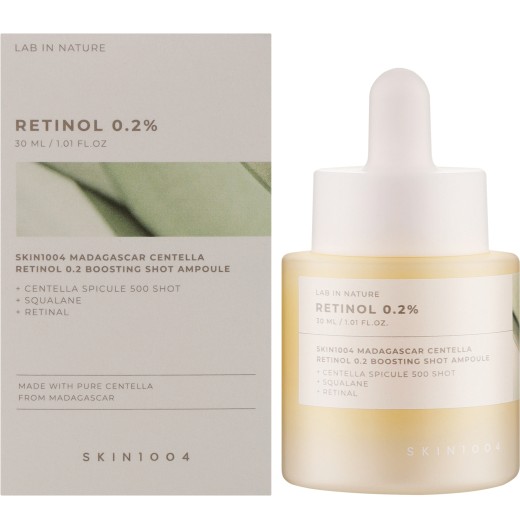 Укрепляющая ампула-бустер SKIN1004 Madagascar Centella Retinol 0.2 Boosting Shot Ampoule 30мл