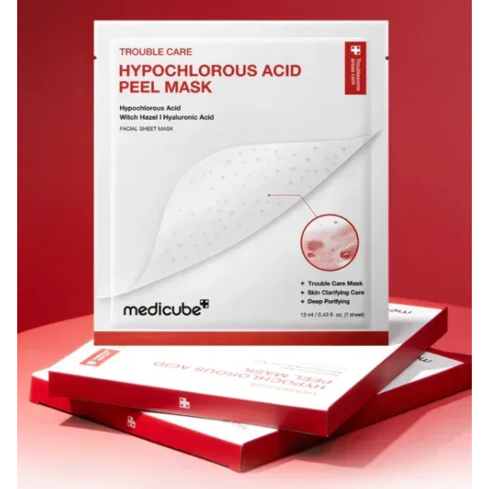Тканевая пилинг-маска с гипохлоритной кислотой Medicube Hypochlorous Acid Peel Mask