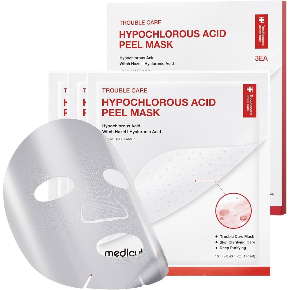 Тканевая пилинг-маска с гипохлоритной кислотой Medicube Hypochlorous Acid Peel Mask