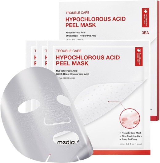 Тканевая пилинг-маска с гипохлоритной кислотой Medicube Hypochlorous Acid Peel Mask