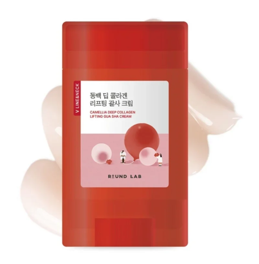 Массажный крем для гуаша Round Lab Camellia Deep Collagen Lifting Gua Sha Cream 60ml