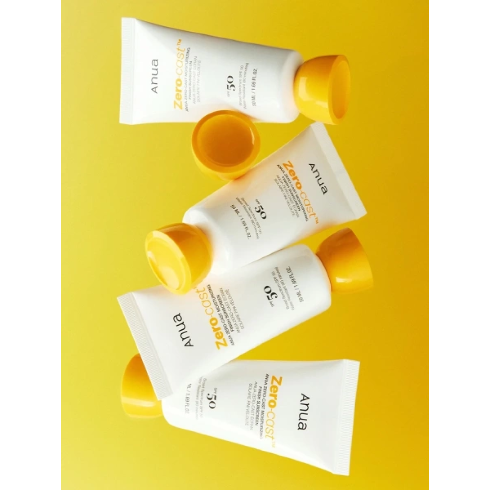 Увлажняющий солнцезащитный крем SPF50 Anua Zero-Cast Moisturizing Finish Sunscreen 50 мл