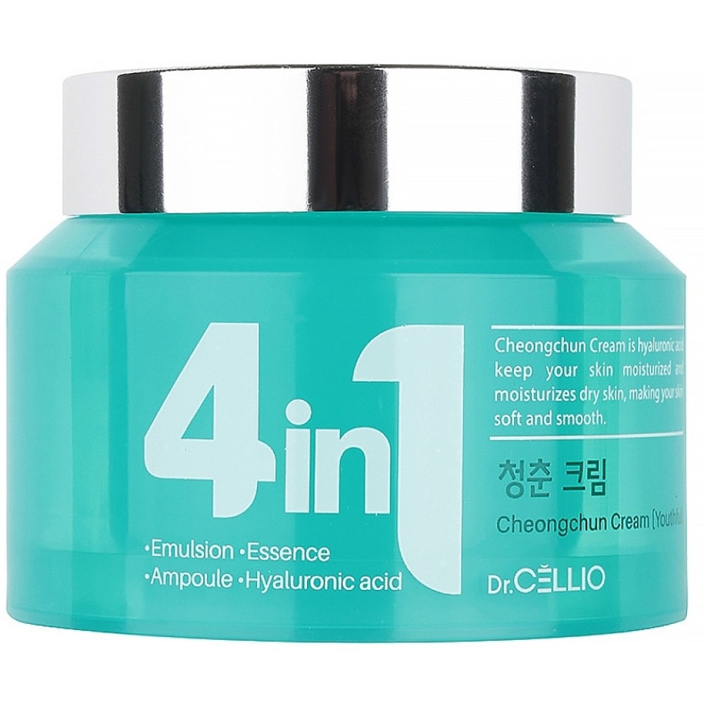 Увлажняющий крем для лица Dr. Cellio Dr.G50 4 in 1 Cheongchun Cream Hyaluronic Acid, 70 мл