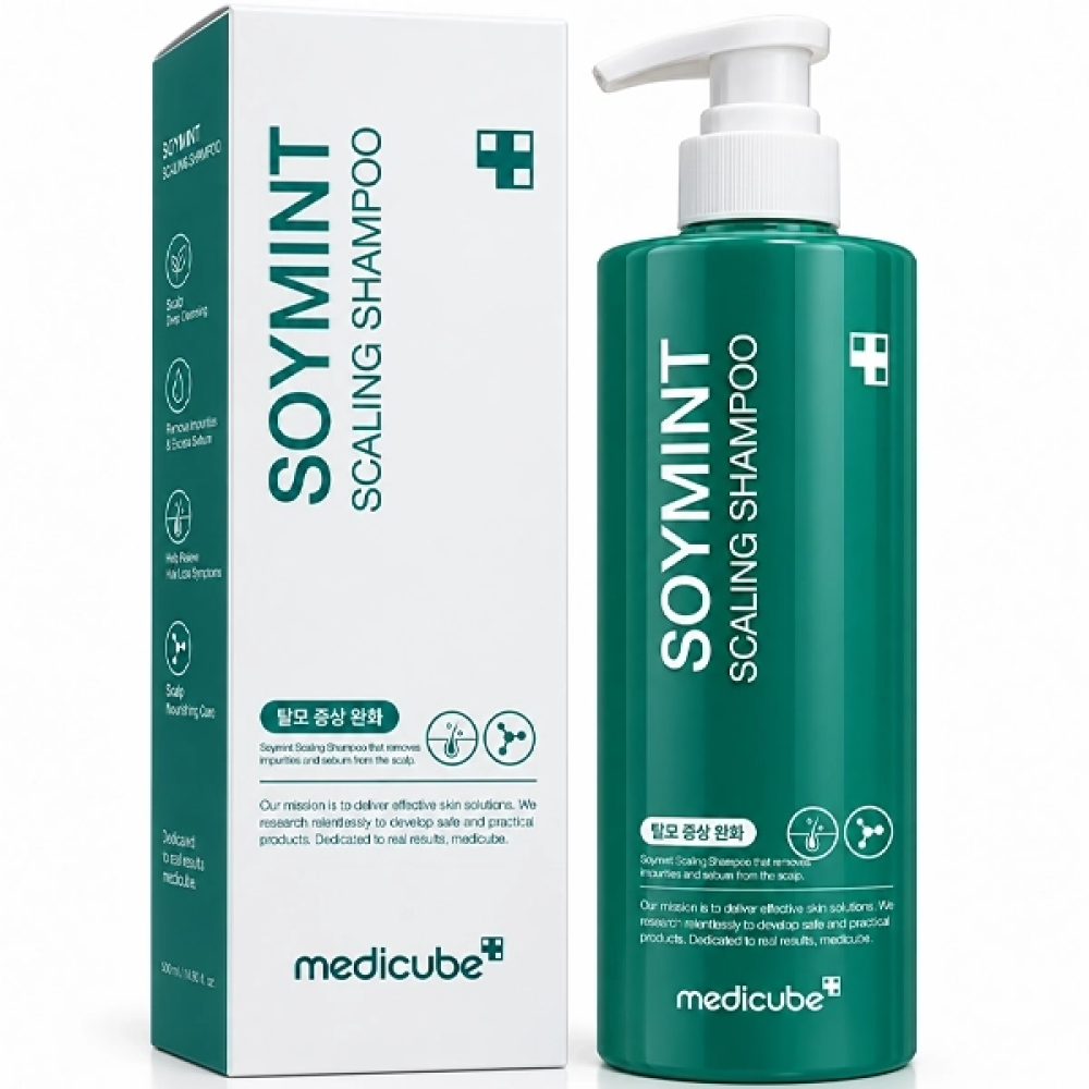 Охлаждающий шампунь для кожи головы Medicube Soymint Scaling Shampoo 490 мл