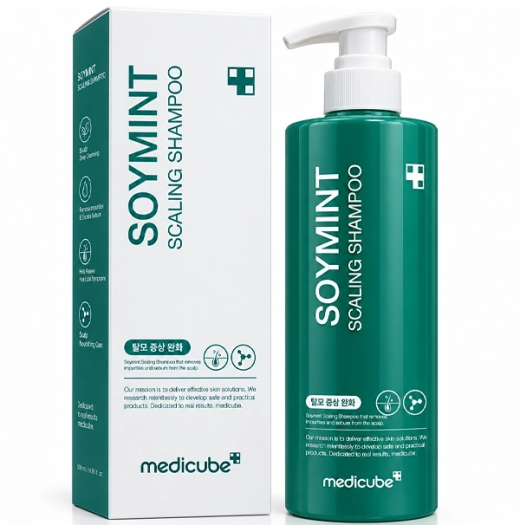 Охлаждающий шампунь для кожи головы Medicube Soymint Scaling Shampoo 490 мл