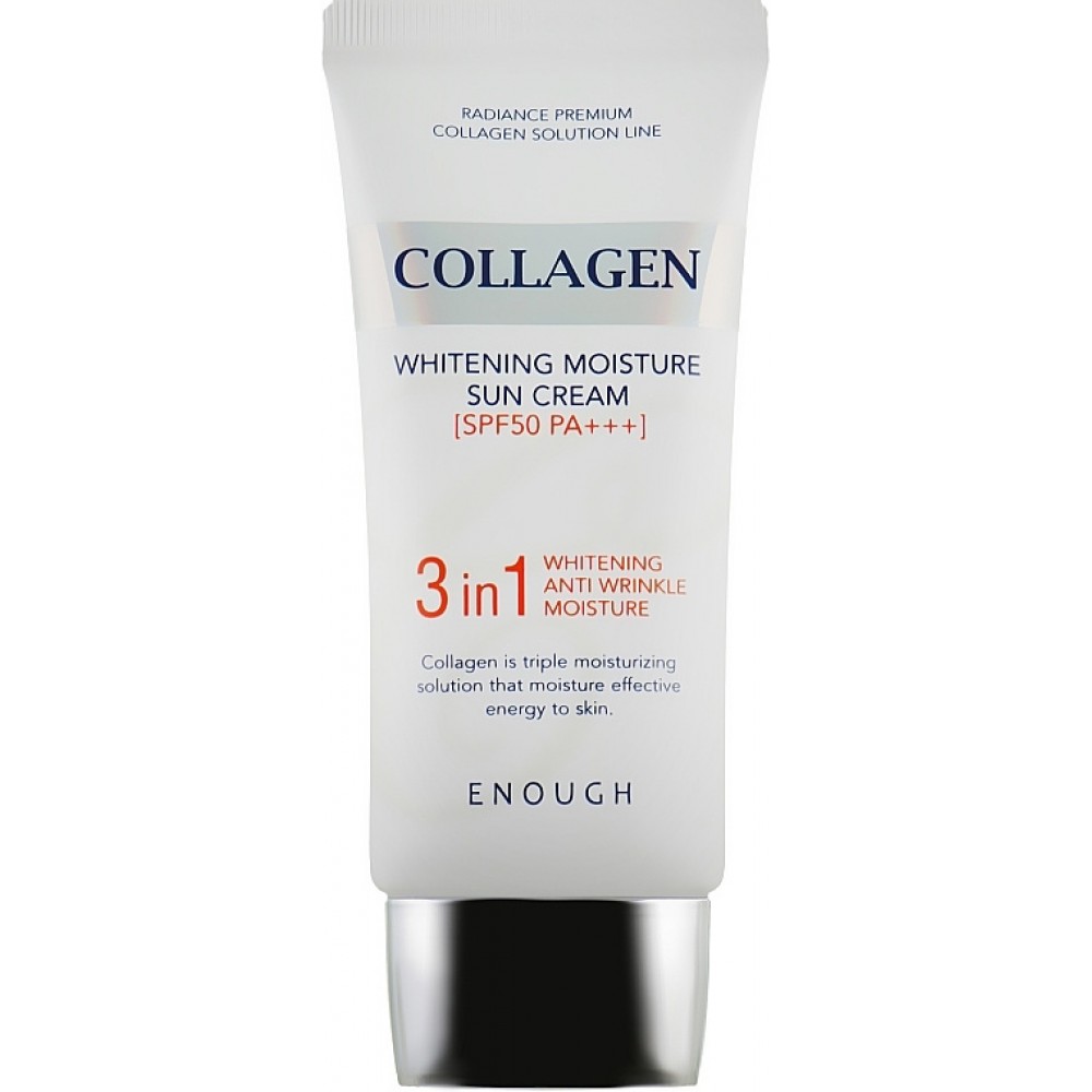 Солнцезащитный крем Enough Collagen Whitening 3 в 1 Moisture Sun Cream SPF50+ PA+++ 50мл