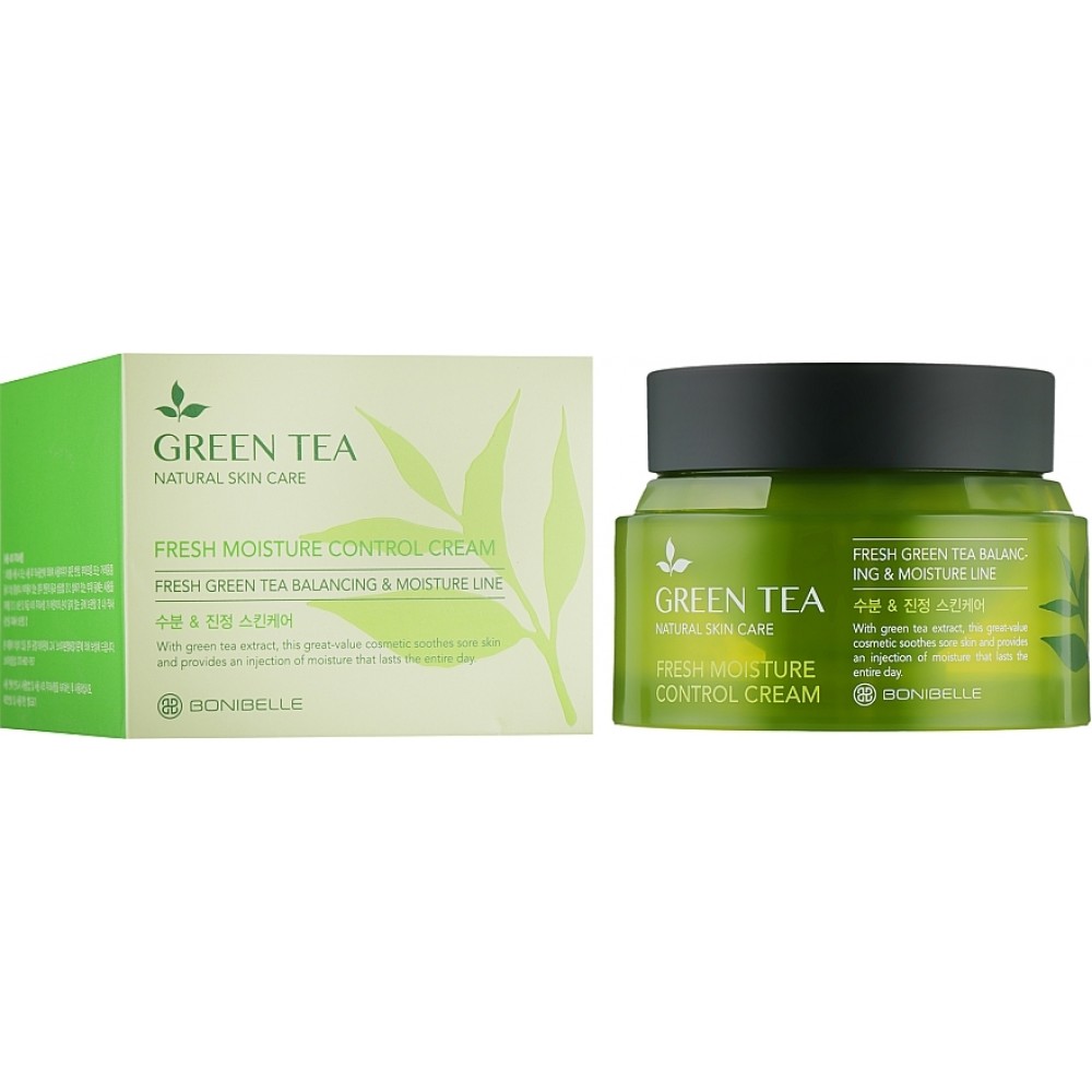 Крем для лица Enough Bonibelle Green Tea Fresh Moisture Control Cream, 80 мл