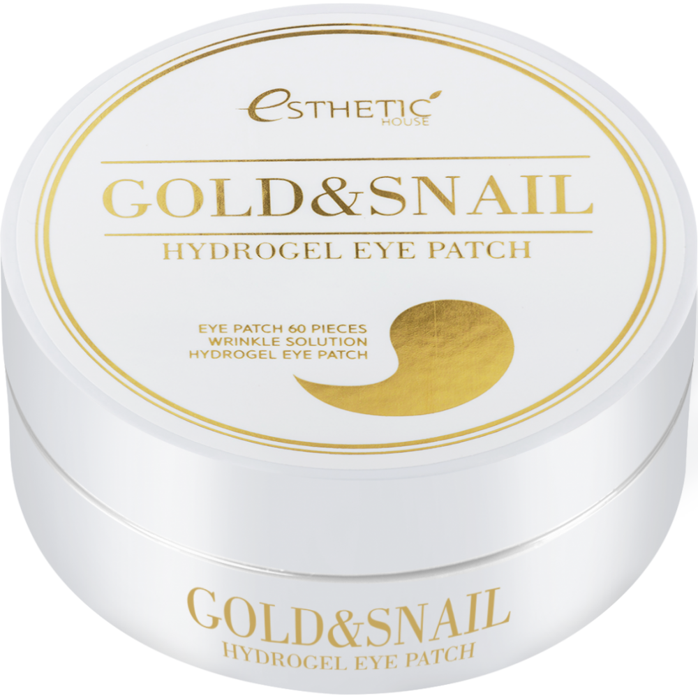 Гидрогелевые патчи с золотом и улиткой ESTHETIC HOUSE Gold & Snail Hydrogel Eye Patch, 60 шт.