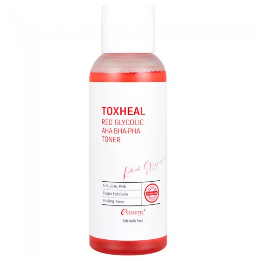 Тонер с гликолевой кислотой Esthetic House Toxheal Red Glycolic AHA-BHA-PHA Toner, 180мл
