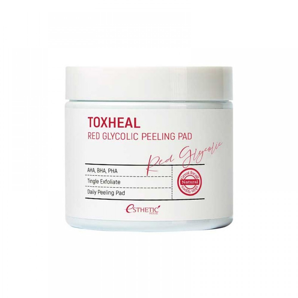 Пилинг-диски для лица с гликолевой кислотой Esthetic House Toxheal Red Glycolic Peeling Pad, 100шт