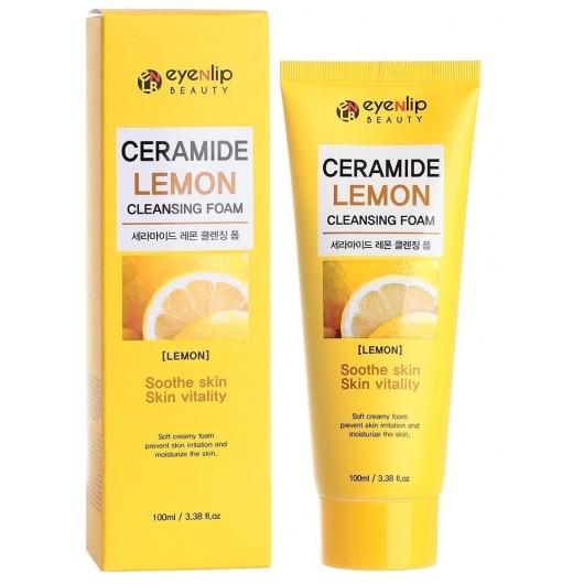 Пенка для умывания с лимоном EYENLIP Ceramide LEMON Cleansing Foam, 100 мл