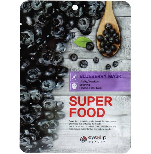 Тканевая маска с экстрактом черники Eyenlip Super Food Blueberry Mask