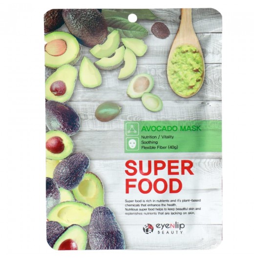 Тканевая маска для лица с экстрактом авокадо Eyenlip Super Food Avocado Mask
