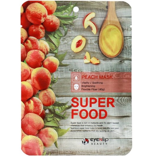 Тканевая маска с экстрактом персика Eyenlip Super Food Peach Mask