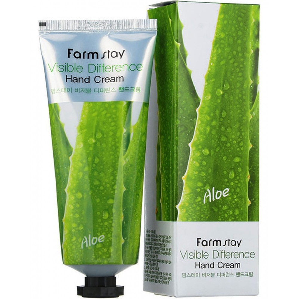 Крем для рук с алоэ FarmStay Visible Difference Hand Cream Aloe Vera, 100 мл