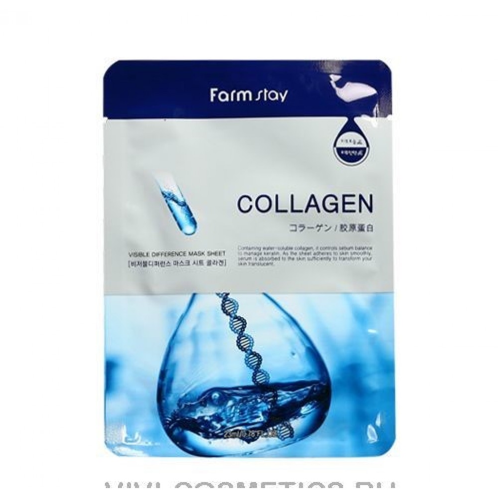Тканевая маска с коллагеном восстанавливающая FarmStay Visible Difference Mask Sheet Collagen