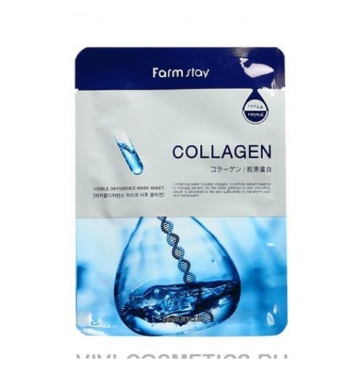 Тканевая маска с коллагеном восстанавливающая FarmStay Visible Difference Mask Sheet Collagen