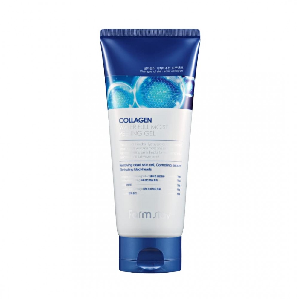 Коллагеновый пилинг-скатка Farmstay Collagen Water Full Moist Peeling Gel, 180мл
