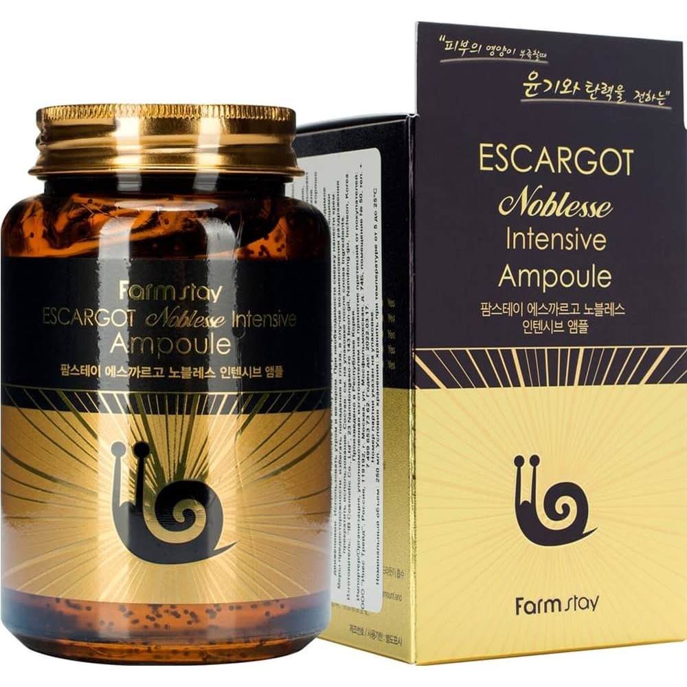 Сыворотка с муцином улитки для лица FARMSTAY Escargot Noblesse Intensive Ampoule - 250 мл