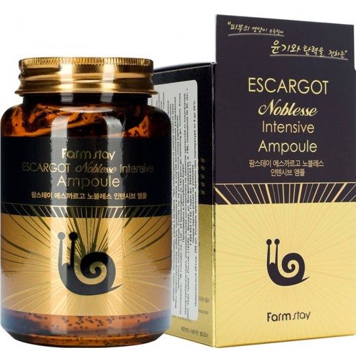 Сыворотка с муцином улитки для лица FARMSTAY Escargot Noblesse Intensive Ampoule - 250 мл