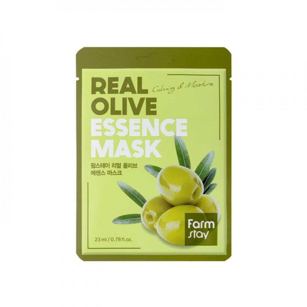 Тканевая маска с экстрактом оливы FarmStay Real Olive Essence Mask