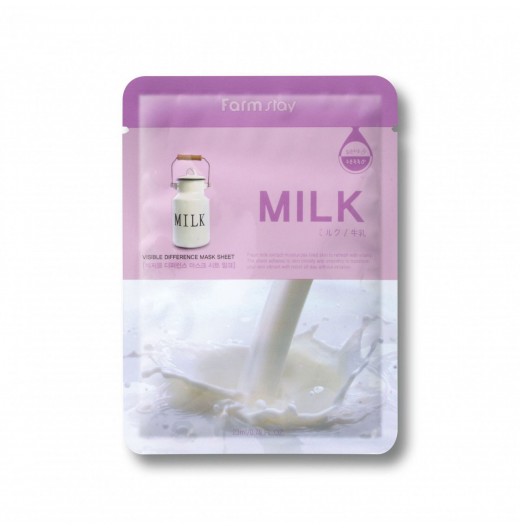Тканевая маска осветляющая для лица FarmStay Visible Difference Mask Sheet Milk