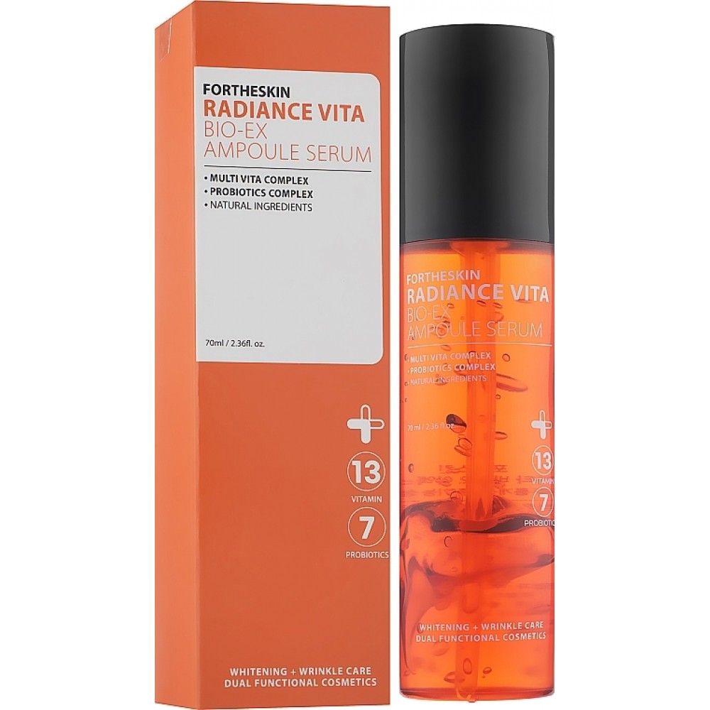 Сыворотка для лица с витаминами Fortheskin Radiance Vita Bio-Ex Ampoule Serum, 70мл