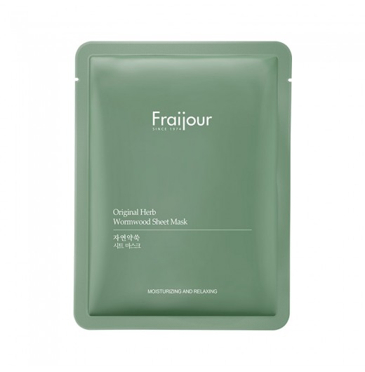 Успокаивающая маска с экстрактом полыни EVAS Fraijour Original Herb Wormwood Sheet Mask