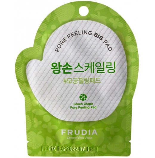 Пилинг-диск для лица с зеленым виноградом FRUDIA Green Grape Pore Peeling Big Pad, 1 шт.