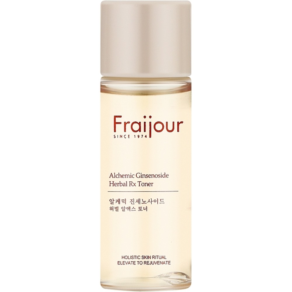 Антивозрастной тонер с женьшенем и пептидами Fraijour Alchemic Ginsenoside Herbal Rx Toner 30мл Антивозрастной тонер с женьшенем и пептидами Fraijour Alchemic Ginsenoside Herbal Rx Toner 30мл