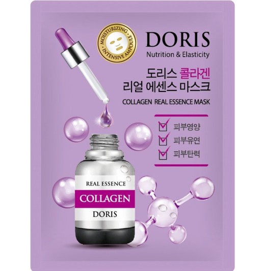 Тканевая маска для лица антивозрастная с коллагеном Jigott Doris Collagen Real Essence