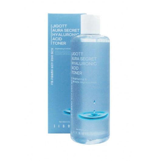 Тонер для лица глубокоувлажняющий с гиалуроновой кислотой Jigott Aura Secret Hyaluronic Acid Toner, 300мл