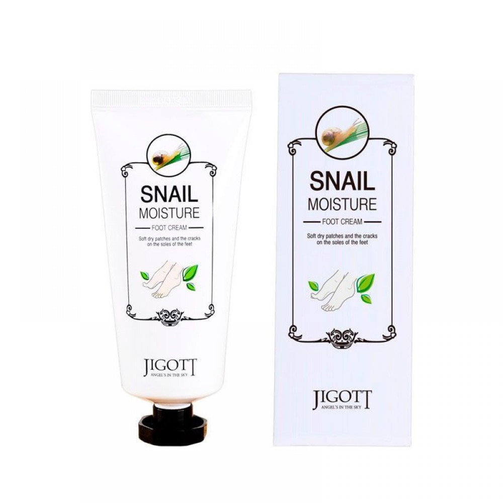 Увлажняющий крем для ног с экстрактом слизи улитки Jigott Snail Moisture Foot Cream Увлажняющий крем для ног с экстрактом слизи улитки Jigott Snail Moisture Foot Cream