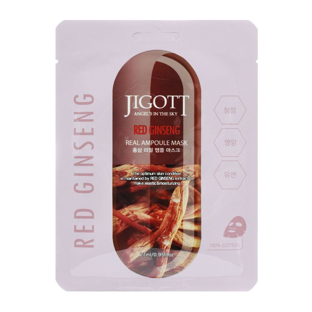 Тканевая маска JIGOTT Real Ampoule Mask Red Ginseng
